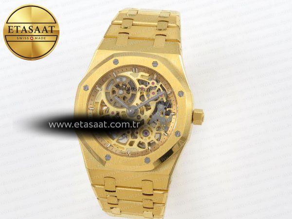 Royal Oak Openworked 16204 YG ZF 1:1 Best Edition Skeleton Dial on YG Bracelet A7124