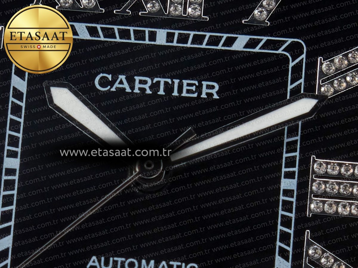 Santos De 40mm TWF 1:1 Best Edition Black Diamond Dial SS/RG Dia/Rmn A2824 - Görsel 10