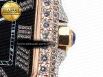 Santos De 40mm TWF 1:1 Best Edition Black Diamond Dial SS/RG Dia/Rmn A2824 - Görsel 11