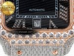 Santos De 40mm TWF 1:1 Best Edition Black Diamond Dial SS/RG Dia/Rmn A2824 - Görsel 12