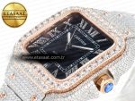 Santos De 40mm TWF 1:1 Best Edition Black Diamond Dial SS/RG Dia/Rmn A2824 - Görsel 6