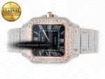 Santos De 40mm TWF 1:1 Best Edition Black Diamond Dial SS/RG Dia/Rmn A2824 - Görsel 9