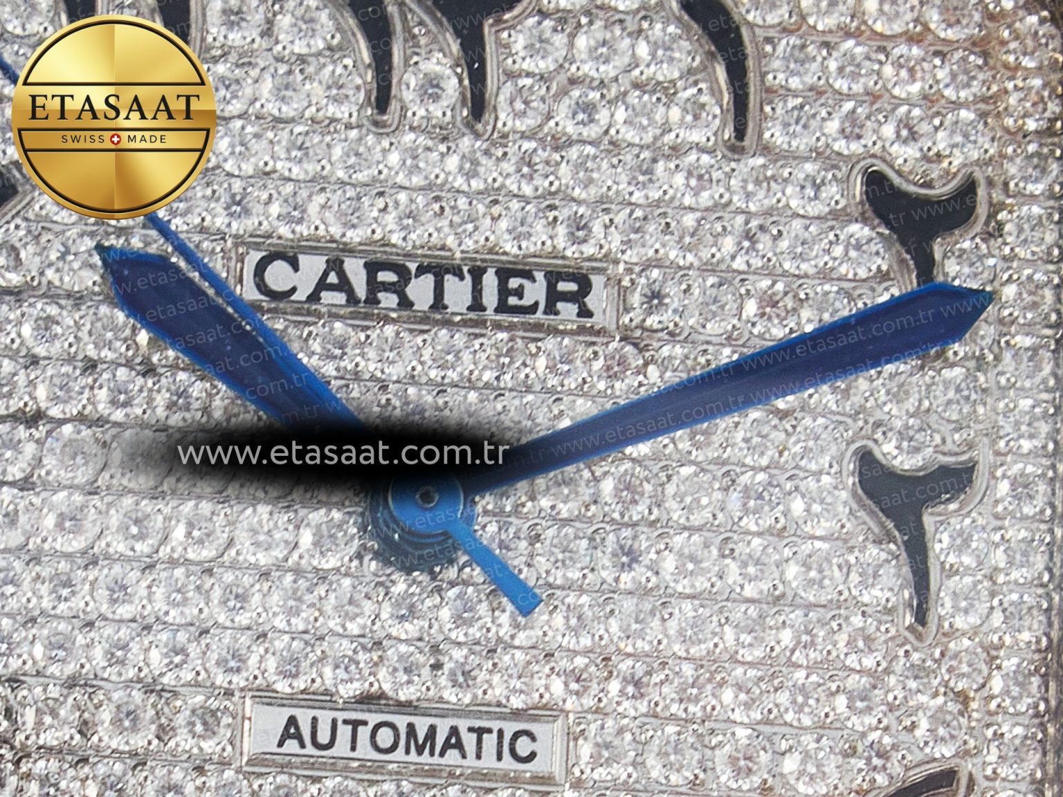 Santos De 40mm TWF 1:1 Best Edition Black Diamond Dial SS/SS A2824 - Görsel 10