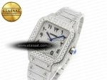 Santos De 40mm TWF 1:1 Best Edition Black Diamond Dial SS/SS A2824 - Görsel 2