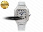Santos De 40mm TWF 1:1 Best Edition Black Diamond Dial SS/SS A2824 - Görsel 3