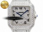 Santos De 40mm TWF 1:1 Best Edition Black Diamond Dial SS/SS A2824 - Görsel 4