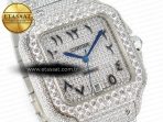 Santos De 40mm TWF 1:1 Best Edition Black Diamond Dial SS/SS A2824 - Görsel 5