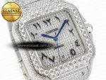Santos De 40mm TWF 1:1 Best Edition Black Diamond Dial SS/SS A2824 - Görsel 5