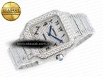 Santos De 40mm TWF 1:1 Best Edition Black Diamond Dial SS/SS A2824 - Görsel 8