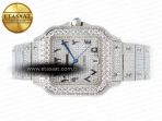 Santos De 40mm TWF 1:1 Best Edition Black Diamond Dial SS/SS A2824 - Görsel 9