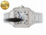 Santos De 40mm TWF 1:1 Best Edition Black Diamond Dial SS/SS A2824 - Görsel 9
