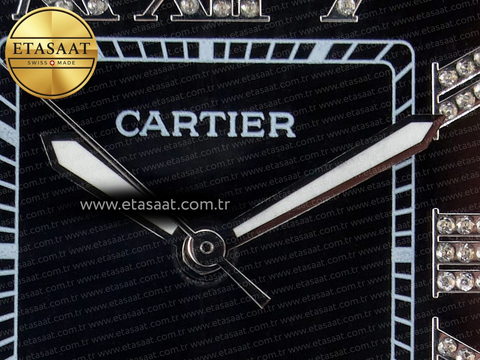 Santos De 40mm TWF 1:1 Best Edition Black Diamond Dial SS/YG Dia/Rmn A2824 - Görsel 10