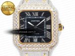Santos De 40mm TWF 1:1 Best Edition Black Diamond Dial SS/YG Dia/Rmn A2824 - Görsel 4
