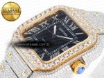 Santos De 40mm TWF 1:1 Best Edition Black Diamond Dial SS/YG Dia/Rmn A2824 - Görsel 6