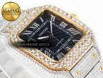 Santos De 40mm TWF 1:1 Best Edition Black Diamond Dial SS/YG Dia/Rmn A2824 - Görsel 7