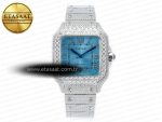 Santos De 40mm TWF 1:1 Best Edition Blue Dial SS/SS Dia/Rmn A2824 - Görsel 3