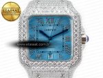 Santos De 40mm TWF 1:1 Best Edition Blue Dial SS/SS Dia/Rmn A2824 - Görsel 4