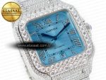 Santos De 40mm TWF 1:1 Best Edition Blue Dial SS/SS Dia/Rmn A2824 - Görsel 5