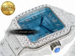 Santos De 40mm TWF 1:1 Best Edition Blue Dial SS/SS Dia/Rmn A2824 - Görsel 6