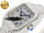 Santos De 40mm TWF 1:1 Best Edition Blue Diamond Dial SS/SS A2824 - Görsel 6