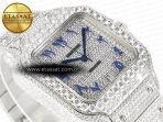 Santos De 40mm TWF 1:1 Best Edition Blue Diamond Dial SS/SS A2824 - Görsel 7
