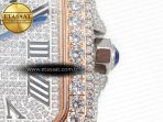 Santos De 40mm TWF 1:1 Best Edition Diamond Dial SS/RG Dia/Rmn A2824 - Görsel 30
