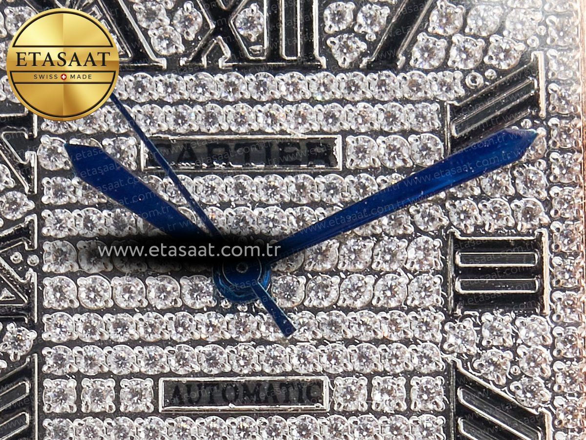 Santos De 40mm TWF 1:1 Best Edition Diamond Dial SS/RG Dia/Rmn A2824 - Görsel 31