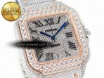 Santos De 40mm TWF 1:1 Best Edition Diamond Dial SS/RG Dia/Rmn A2824 - Görsel 5