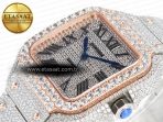 Santos De 40mm TWF 1:1 Best Edition Diamond Dial SS/RG Dia/Rmn A2824 - Görsel 6