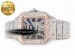 Santos De 40mm TWF 1:1 Best Edition Diamond Dial SS/RG Dia/Rmn A2824 - Görsel 9