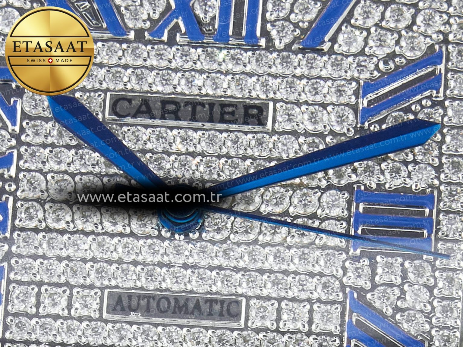 Santos De 40mm TWF 1:1 Best Edition Diamond Dial SS/SS Dia/Rmn A2824 - Görsel 10