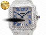 Santos De 40mm TWF 1:1 Best Edition Diamond Dial SS/SS Dia/Rmn A2824 - Görsel 4