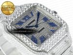 Santos De 40mm TWF 1:1 Best Edition Diamond Dial SS/SS Dia/Rmn A2824 - Görsel 7