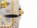 Santos De 40mm TWF 1:1 Best Edition Diamond Dial SS/YG Dia/Rmn A2824 - Görsel 10