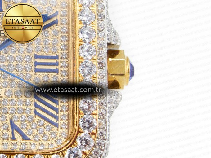 Santos De 40mm TWF 1:1 Best Edition Diamond Dial SS/YG Dia/Rmn A2824 - Görsel 10