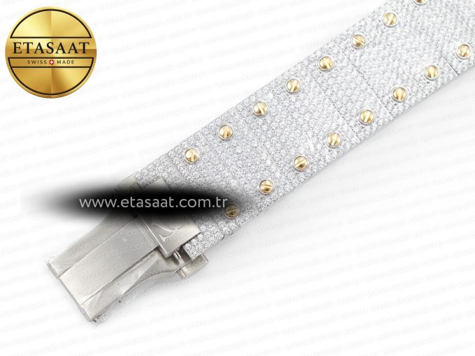 Santos De 40mm TWF 1:1 Best Edition Diamond Dial SS/YG Dia/Rmn A2824 - Görsel 26