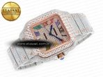Cartier Santos De  Rainbow Diamond A2824 - Görsel 9