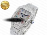 Santos De 40mm TWF 1:1 Best Edition Rainbow Diamond Dial SS/SS A2824 - Görsel 2