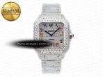 Santos De 40mm TWF 1:1 Best Edition Rainbow Diamond Dial SS/SS A2824 - Görsel 3