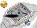 Santos De 40mm TWF 1:1 Best Edition Rainbow Diamond Dial SS/SS A2824 - Görsel 6