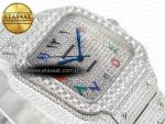 Santos De 40mm TWF 1:1 Best Edition Rainbow Diamond Dial SS/SS A2824 - Görsel 7