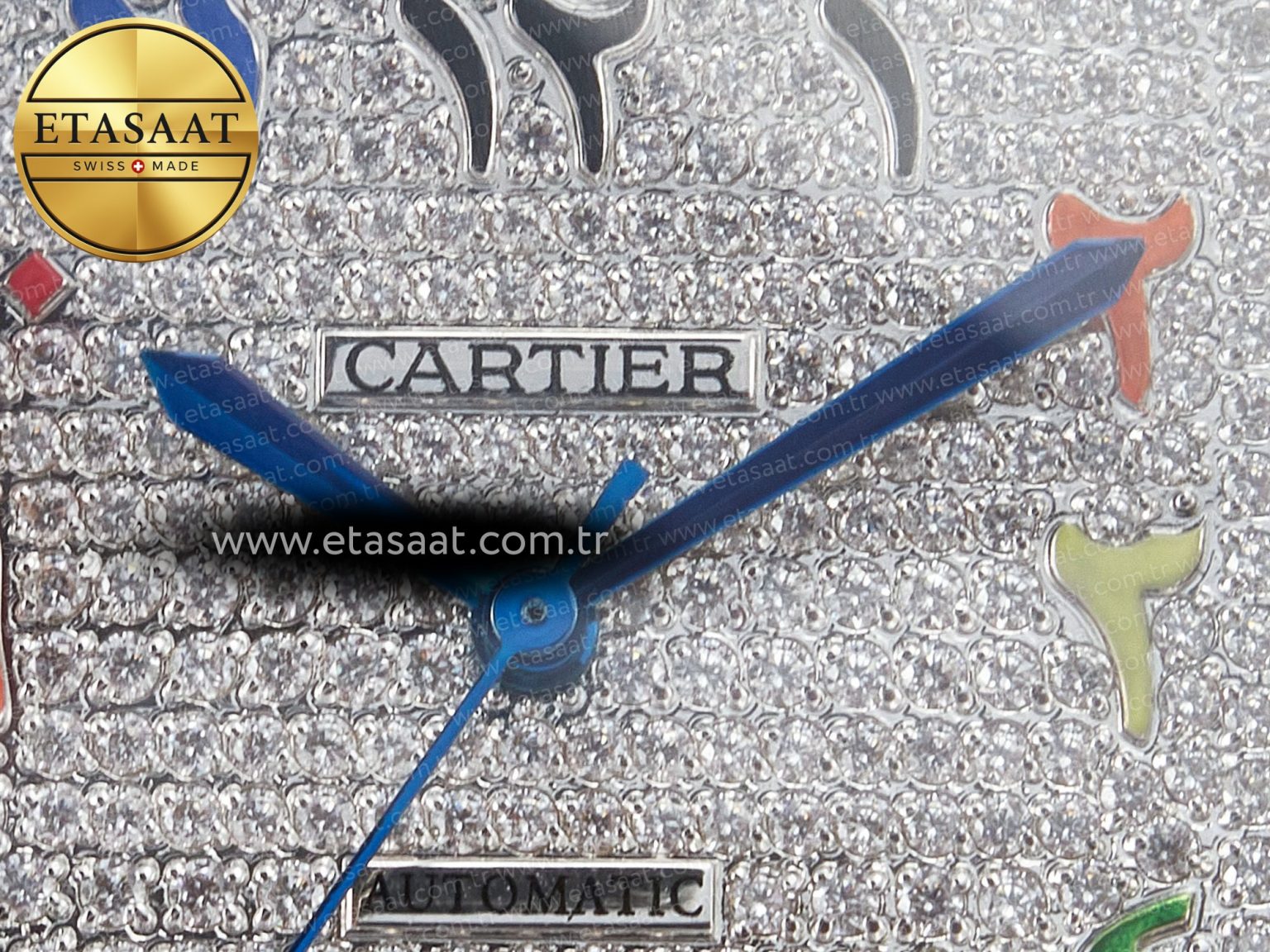 Santos De 40mm TWF 1:1 Best Edition Rainbow Diamond Dial SS/SS A2824 - Görsel 8
