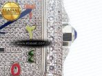 Santos De 40mm TWF 1:1 Best Edition Rainbow Diamond Dial SS/SS A2824 - Görsel 9