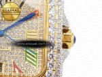 Santos De 40mm TWF 1:1 Best Edition Rainbow Diamond Dial SS/YG Dia/Rmn A2824 - Görsel 11
