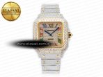 Santos De 40mm TWF 1:1 Best Edition Rainbow Diamond Dial SS/YG Dia/Rmn A2824 - Görsel 3