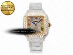 Santos De 40mm TWF 1:1 Best Edition Rainbow Diamond Dial SS/YG Dia/Rmn A2824 - Görsel 3