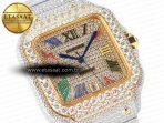 Santos De 40mm TWF 1:1 Best Edition Rainbow Diamond Dial SS/YG Dia/Rmn A2824 - Görsel 5