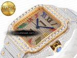 Santos De 40mm TWF 1:1 Best Edition Rainbow Diamond Dial SS/YG Dia/Rmn A2824 - Görsel 6