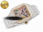 Santos De 40mm TWF 1:1 Best Edition Rainbow Diamond Dial SS/YG Dia/Rmn A2824 - Görsel 8