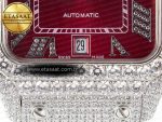 Santos De 40mm TWF 1:1 Best Edition Red Dial SS/SS Dia/Rmn A2824 - Görsel 12